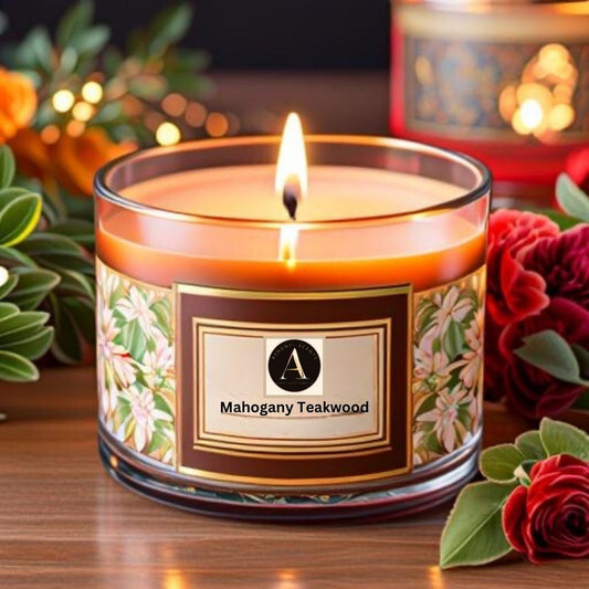 Mahogany Teakwood 3-Wick 16oz